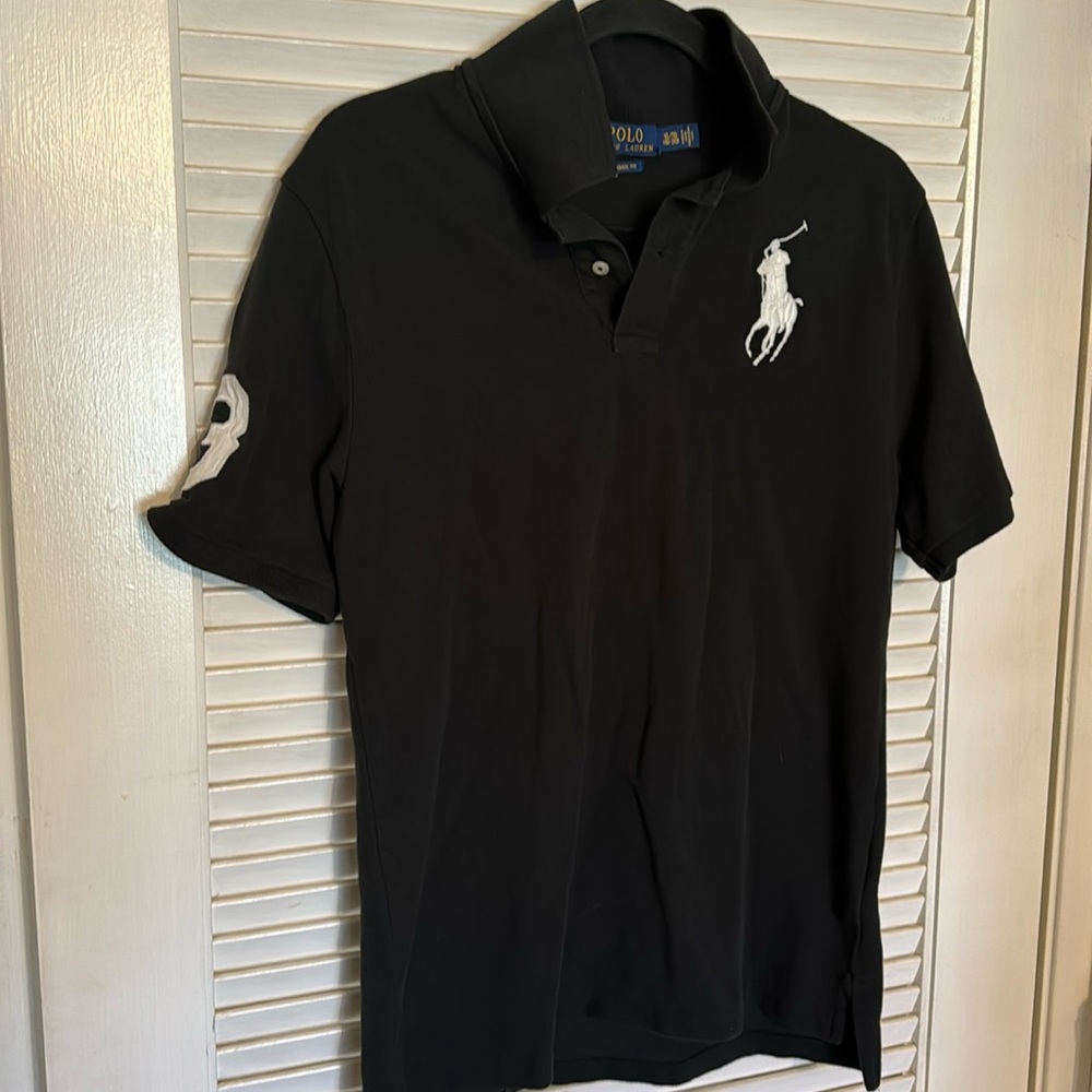 Polo Ralph Lauren Polo Boys Sz XL Navy Big Pony Shirt Short Sleeve Custom Fit